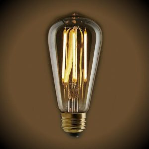 FOCO EFFIZIENT LED VINTAGE ST21, E27, 2200K, 7W, 525 Lm,  Ambar, FP0.5, 120V,  D