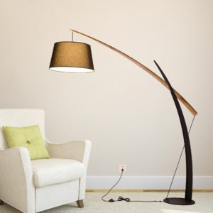 Lampara de pie ORION, negra,1 x  E27, H1710*D2000mm