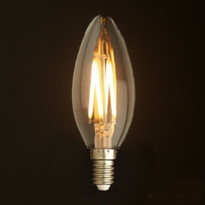 FOCO EFFIZIENT LED VINTAGE B11, E14, 2200K, 2W, 150 Lm,  Gold, FP0.5, 120V, DIM