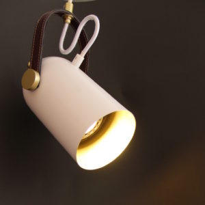 Colgante MONARCA, blanca, E27, F100*H180mm