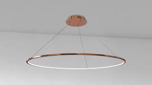 Colgante OZONO, DIAM 1000*H2500mm, LED X 28W 127V, 3000K, ROSE GOLD, DIM