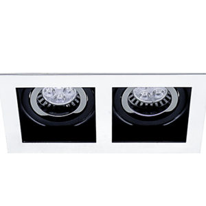 ARO PROFESIONAL DOBLE RECESADO,  BLANCO, Para LED MR16-GU10