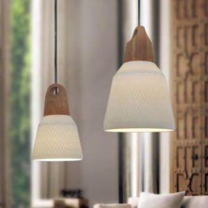 Colgante Carmine S, blanca, E27, F130*H230mm